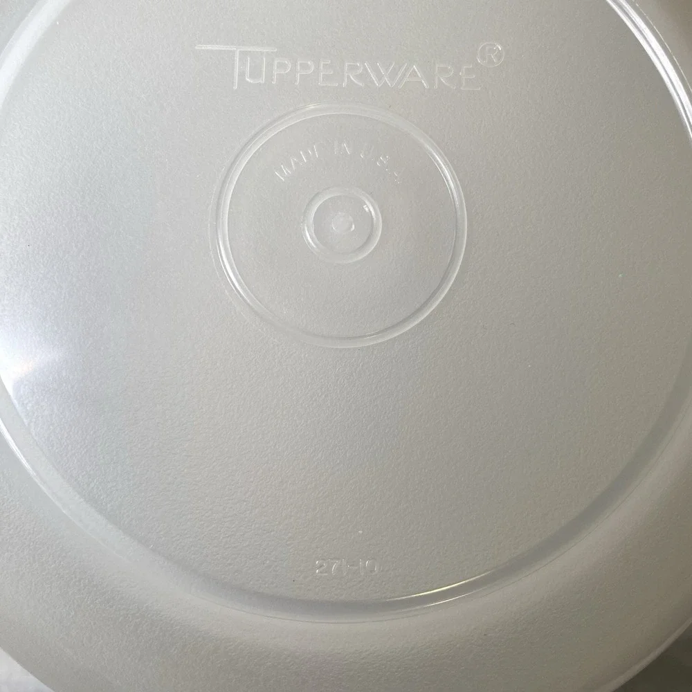 Vintage‎ Tupperware Mixing Bowl Set NOS w/Lids Bag & Paperwork 270-5 271-10 NOS